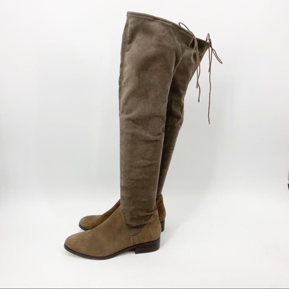 Sole Society Ravena Over The Knee Boots Tan Mushroom Size 9